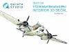 Quinta Studio QD72138 Bristol Beaufort Mk.I 3D-Printed coloured Interior on decal paper (Airfix) 1/72